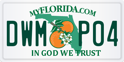 FL license plate DWMP04