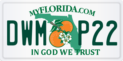 FL license plate DWMP22