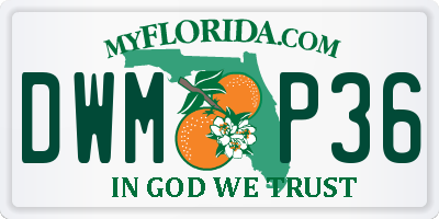 FL license plate DWMP36