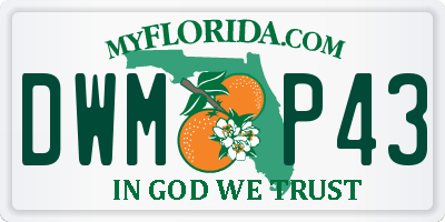 FL license plate DWMP43