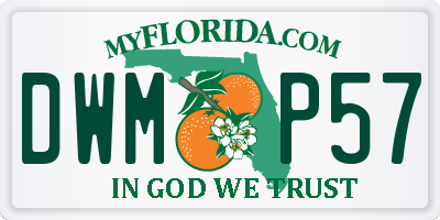 FL license plate DWMP57