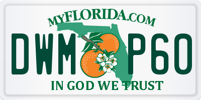 FL license plate DWMP60