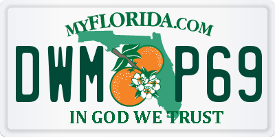 FL license plate DWMP69