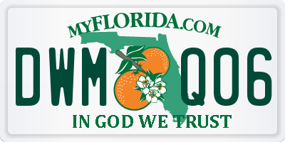 FL license plate DWMQ06