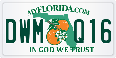 FL license plate DWMQ16