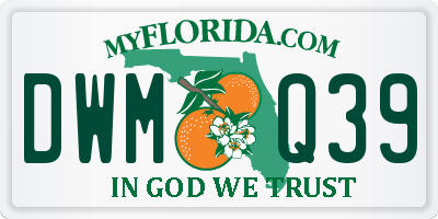 FL license plate DWMQ39