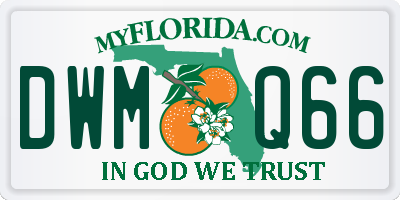 FL license plate DWMQ66