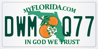 FL license plate DWMQ77