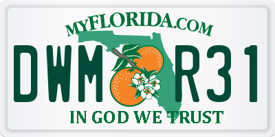 FL license plate DWMR31