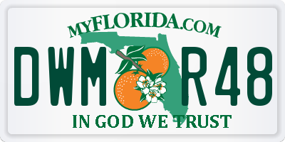 FL license plate DWMR48