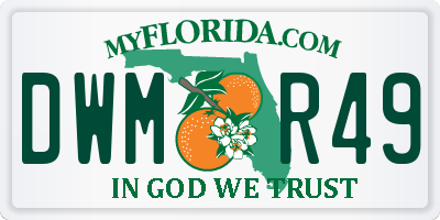 FL license plate DWMR49