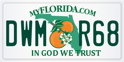 FL license plate DWMR68