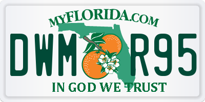 FL license plate DWMR95