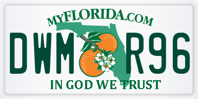 FL license plate DWMR96