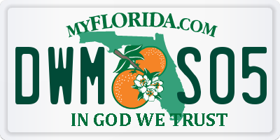 FL license plate DWMS05