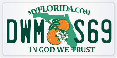 FL license plate DWMS69