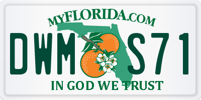 FL license plate DWMS71