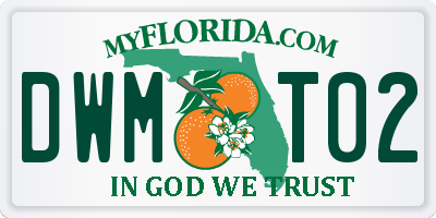 FL license plate DWMT02