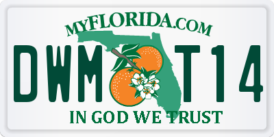 FL license plate DWMT14