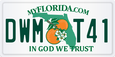 FL license plate DWMT41