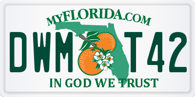 FL license plate DWMT42