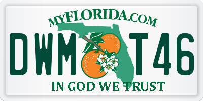 FL license plate DWMT46