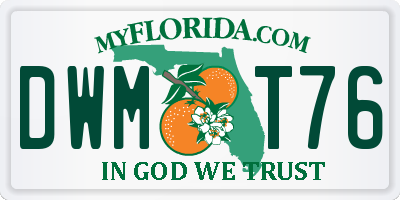 FL license plate DWMT76