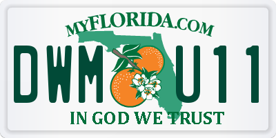 FL license plate DWMU11