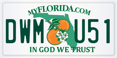 FL license plate DWMU51