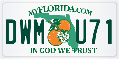 FL license plate DWMU71