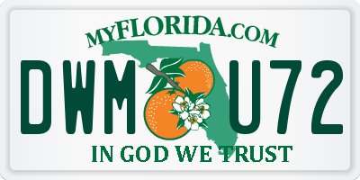 FL license plate DWMU72
