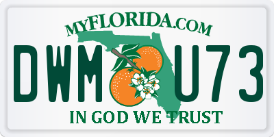 FL license plate DWMU73