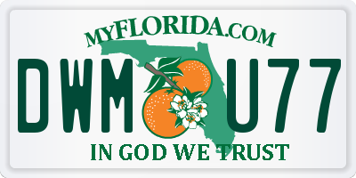 FL license plate DWMU77