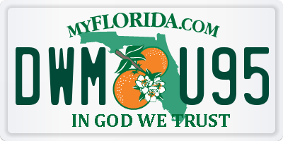 FL license plate DWMU95