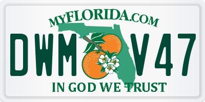 FL license plate DWMV47
