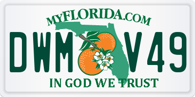 FL license plate DWMV49