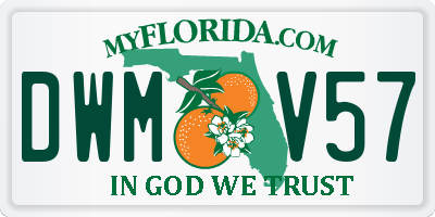 FL license plate DWMV57