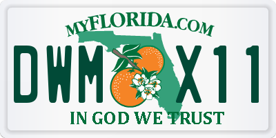 FL license plate DWMX11