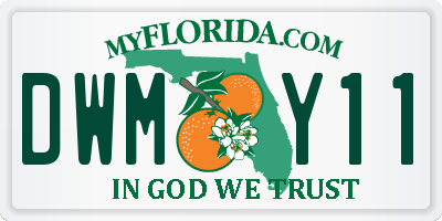 FL license plate DWMY11