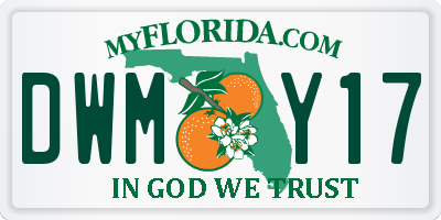 FL license plate DWMY17