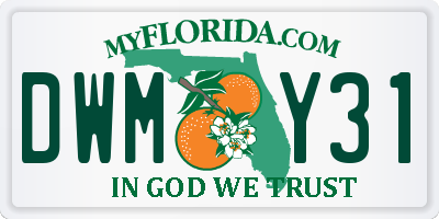 FL license plate DWMY31