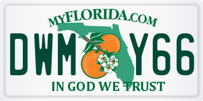 FL license plate DWMY66