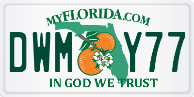 FL license plate DWMY77