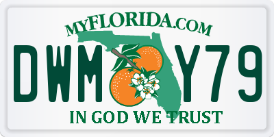 FL license plate DWMY79