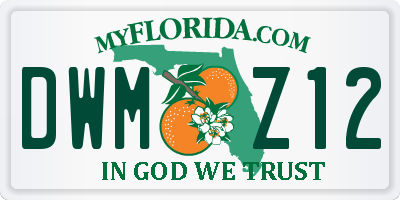 FL license plate DWMZ12