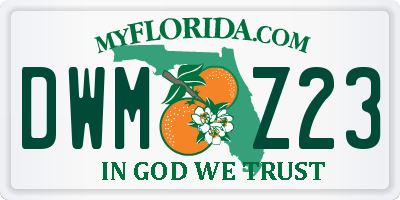 FL license plate DWMZ23