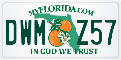 FL license plate DWMZ57