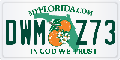 FL license plate DWMZ73