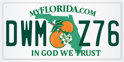 FL license plate DWMZ76