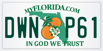 FL license plate DWNP61